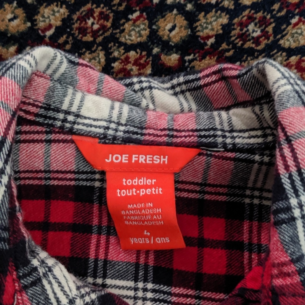 Plaid Joe Fresh  red/ white